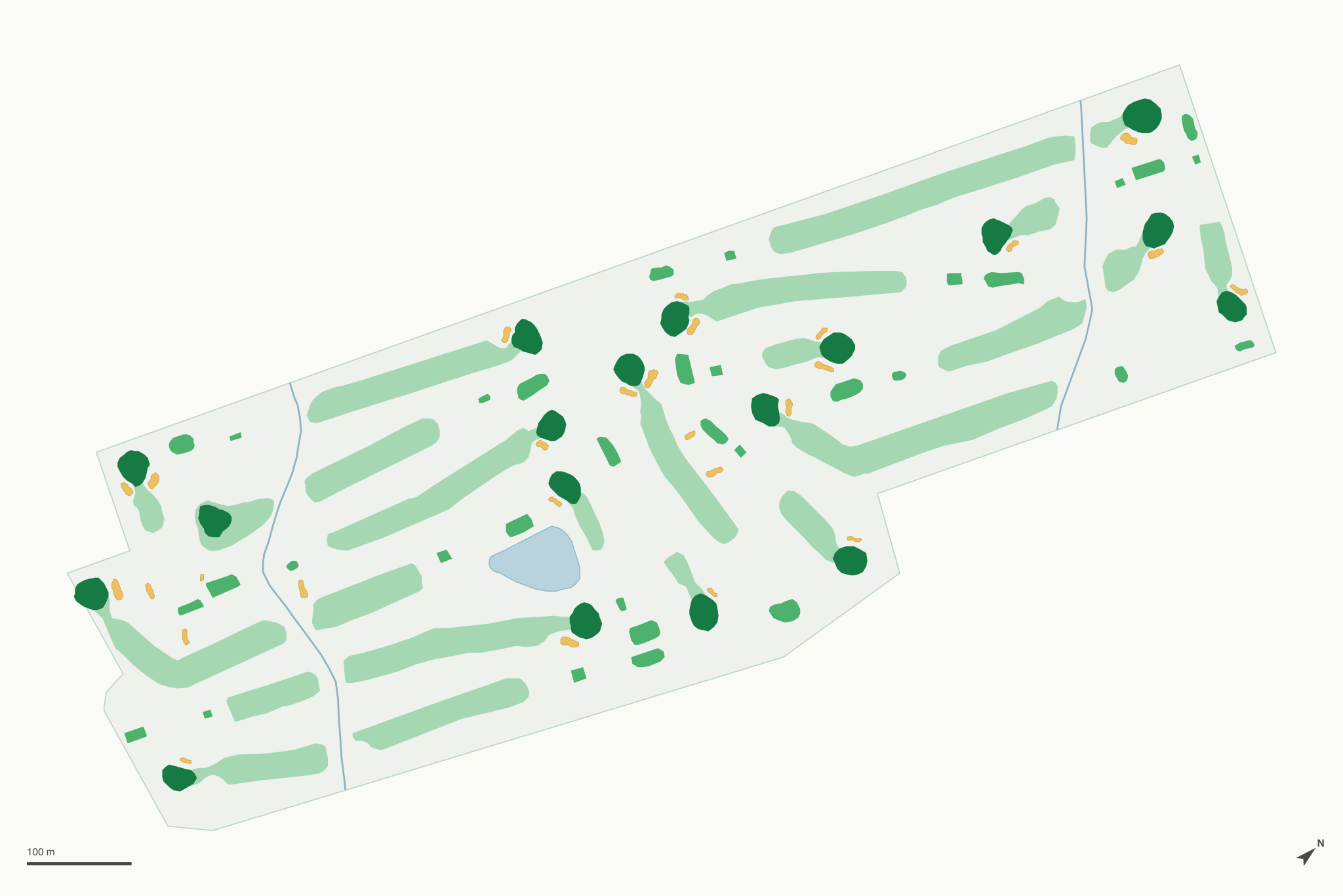 Map of Green Meadows Golf Course