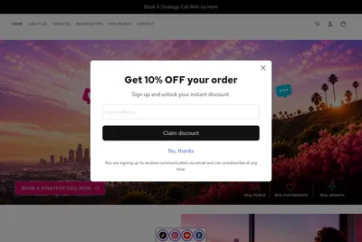 Screenshot of the HolleyWood Consulting homepage