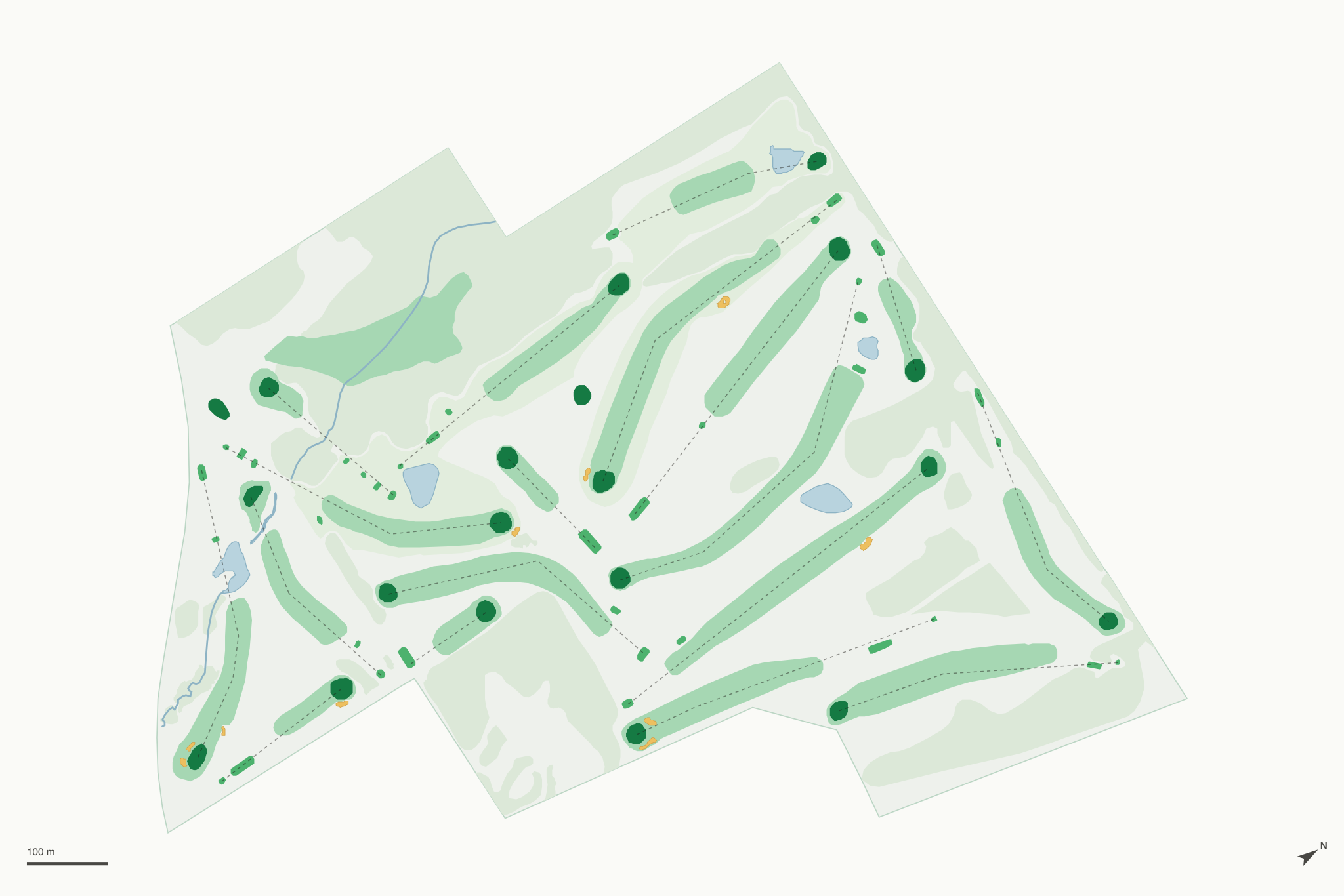 Map of Oak Summit Golf Course