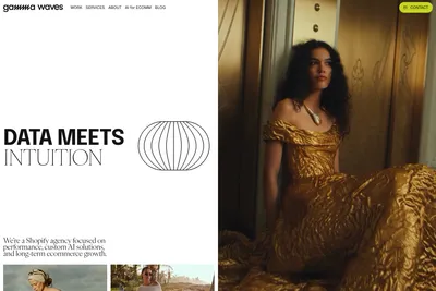 Screenshot of the Gamma Waves homepage