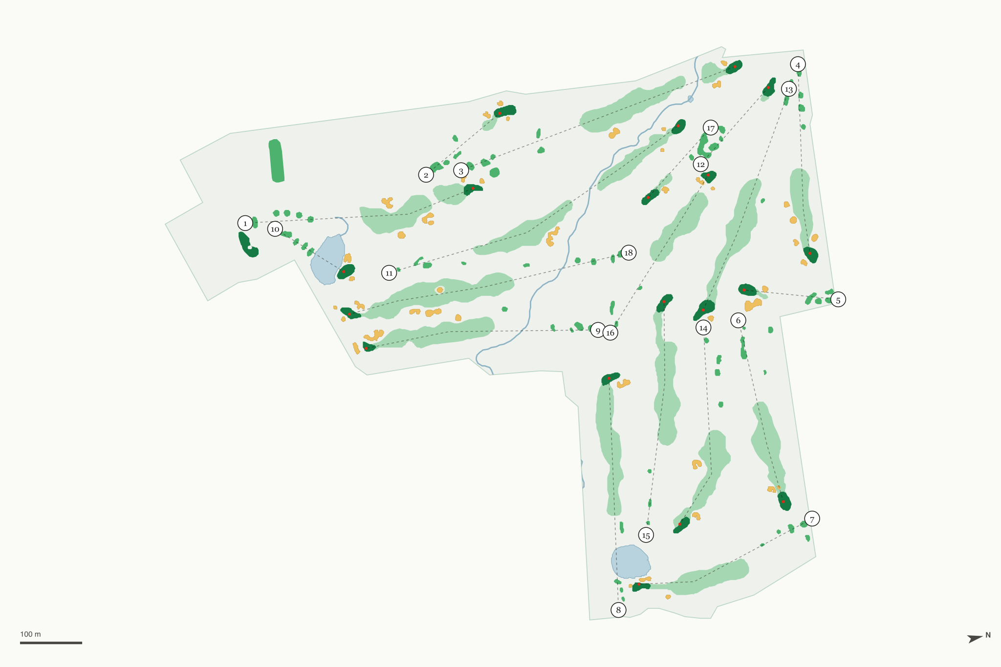 Map of Eaglesticks Golf Club