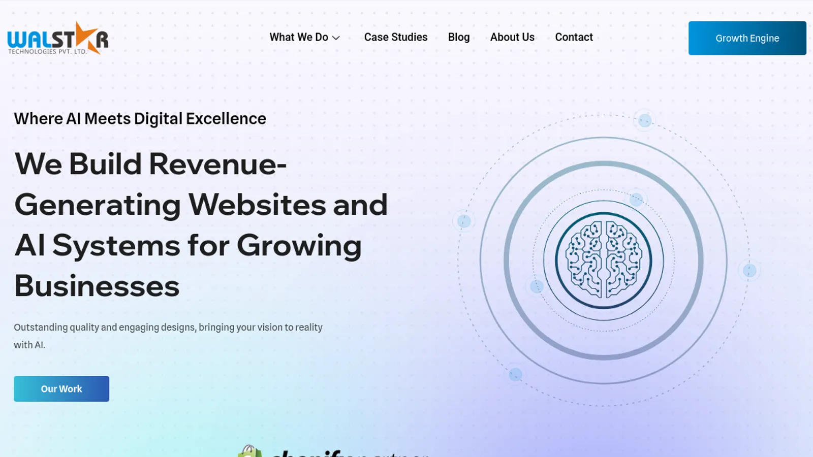Screenshot of the Walstar Technologies homepage