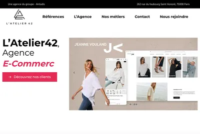 Screenshot of the l'Atelier 42 homepage