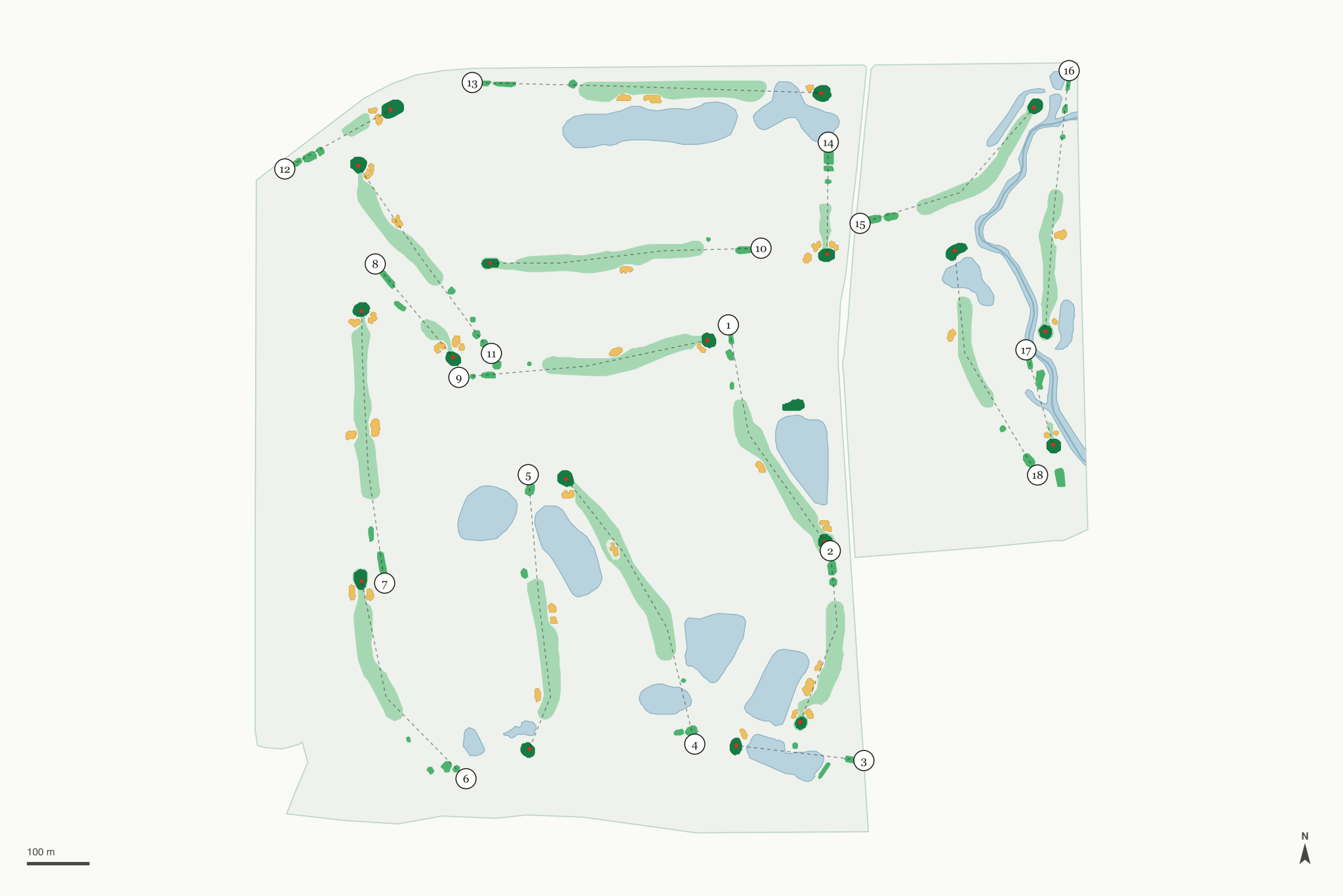 Map of The Hawk Country Club