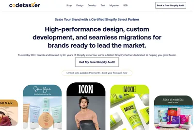 Screenshot of the Codetasker Technologies homepage