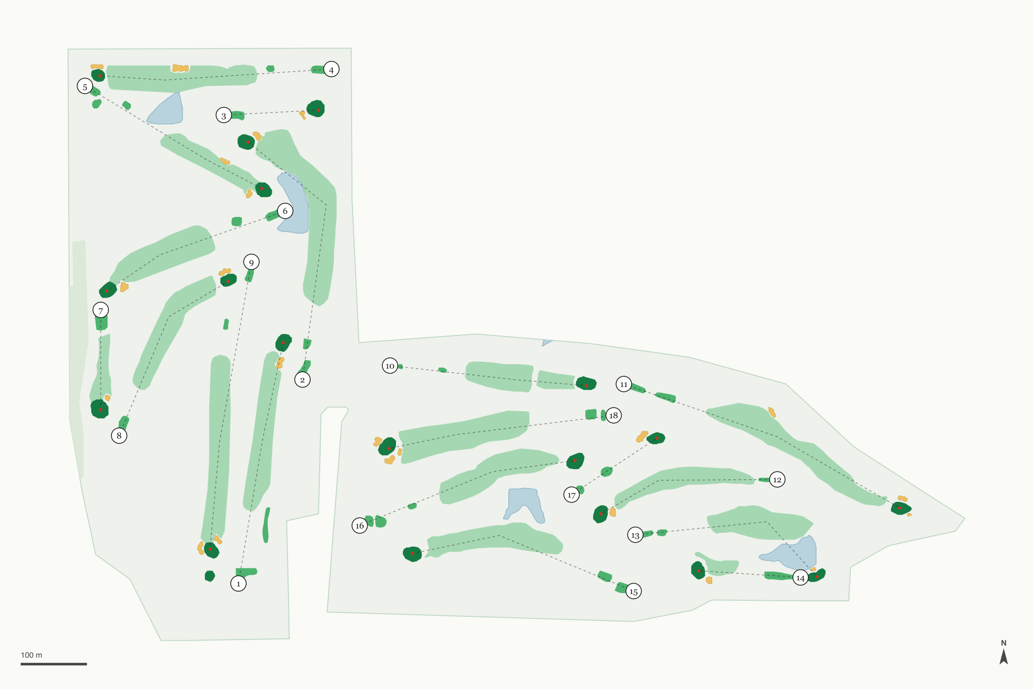 Map of Buffalo Trace Golf Course