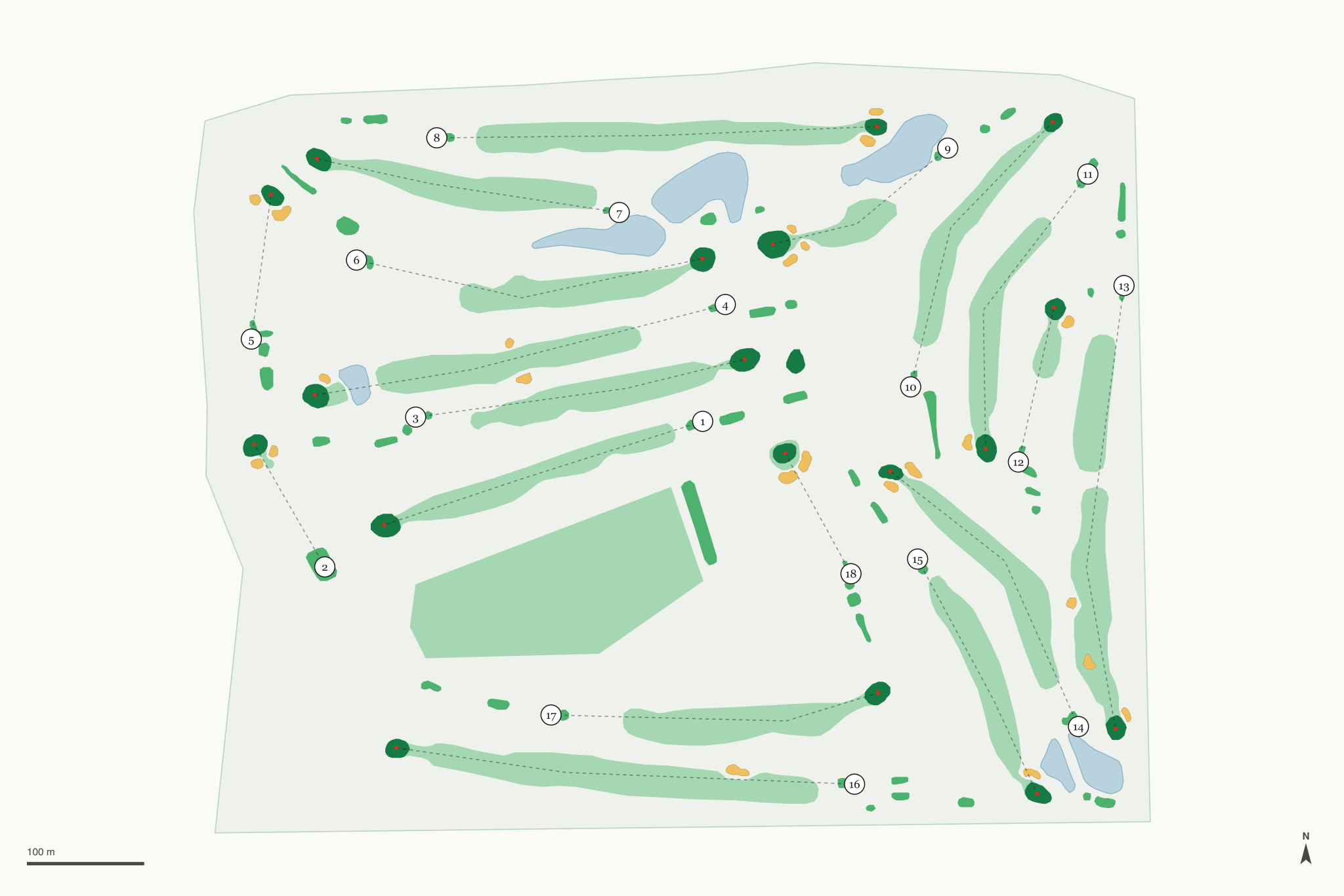 Map of Pines Golf Club