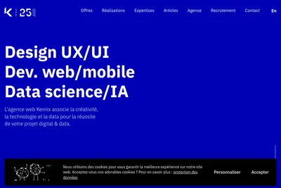Screenshot of the KERNIX homepage