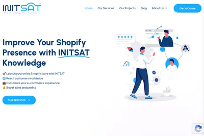Screenshot of the INITSAT homepage
