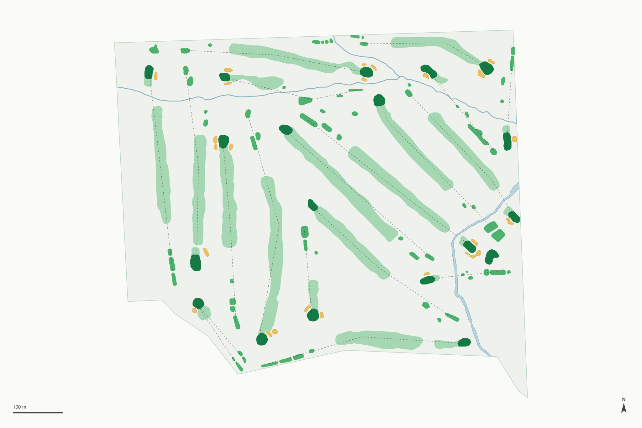 Map of Sylvan Glen Golf Course