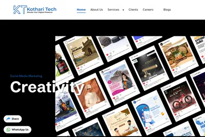 Screenshot of the Kothari Tech homepage