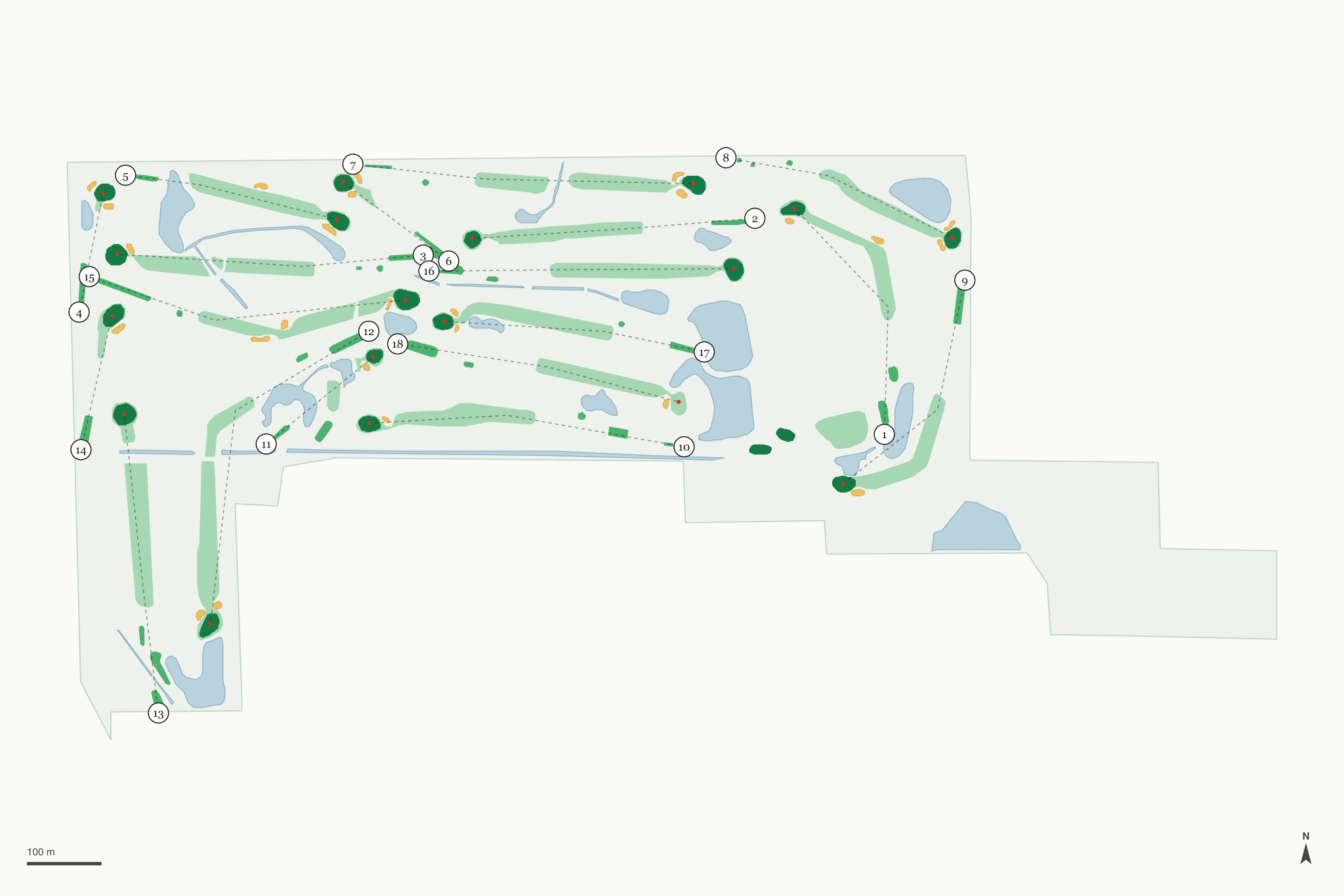 Map of Scherwood Golf Course
