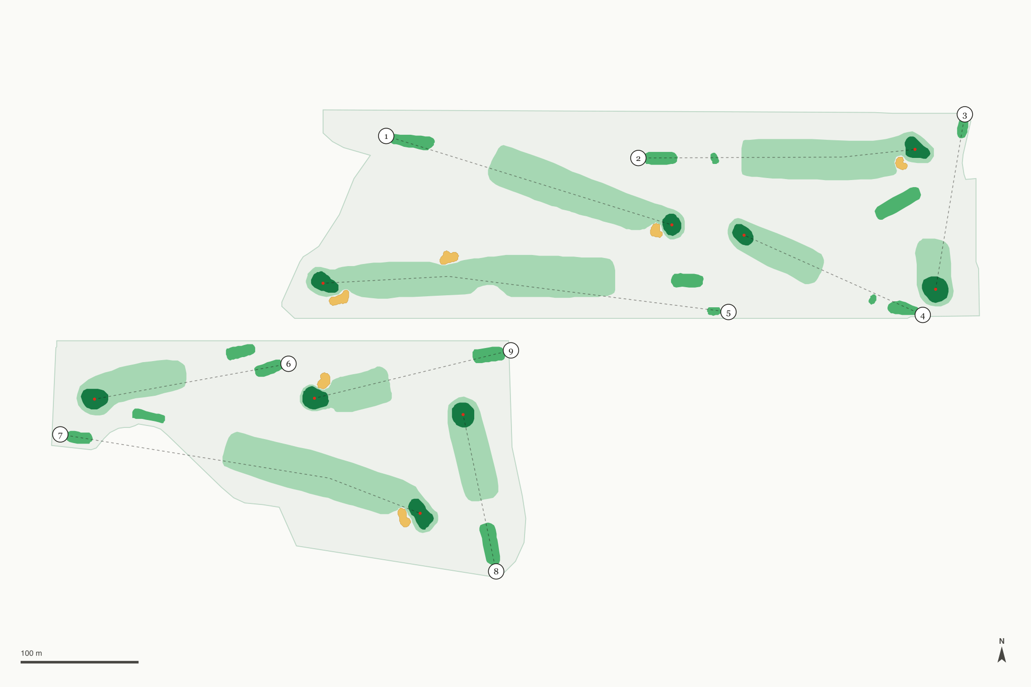 Map of Recreation Park Golf Course 9