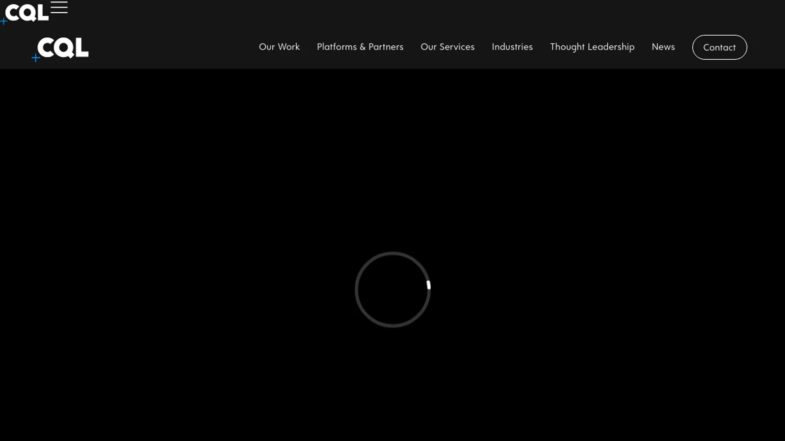 Screenshot of the CQL homepage