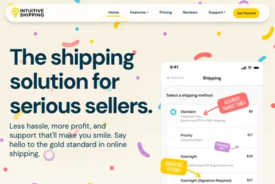 Screenshot of the Intuitive Shipping Inc homepage