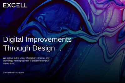 Screenshot of the Excell homepage