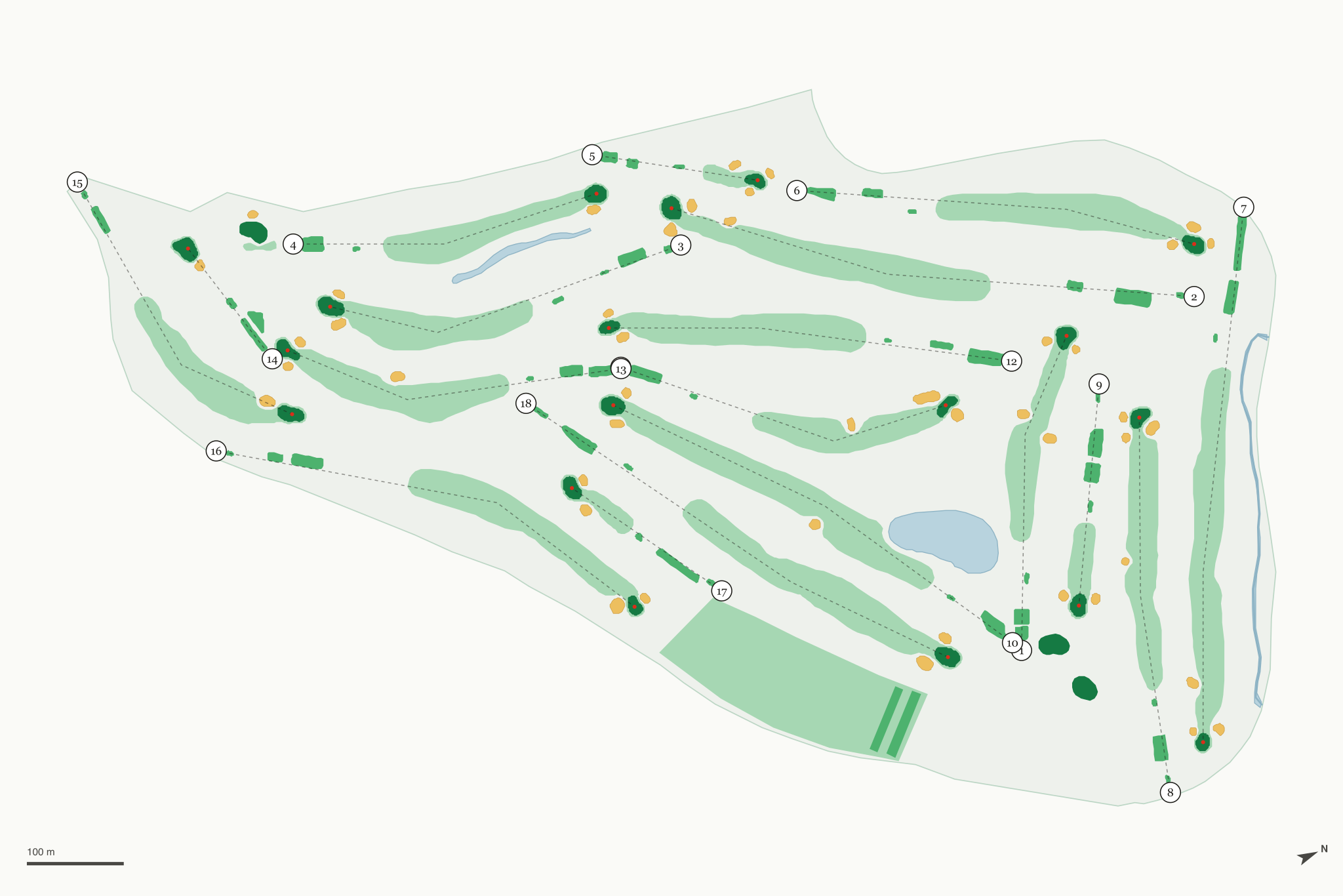 Map of Ancil Hoffman Golf Course