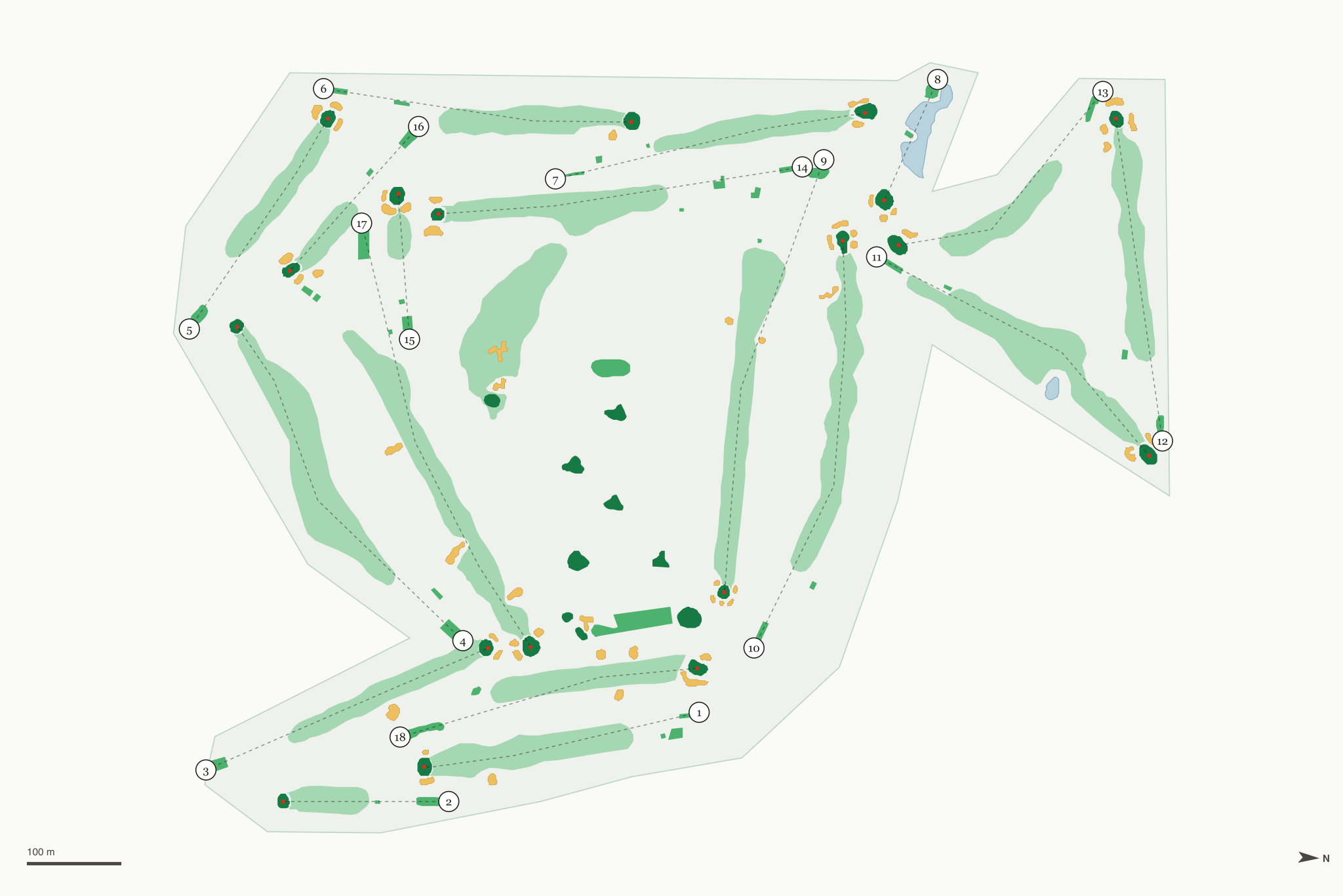 Map of Lakelands Golf & Country Club