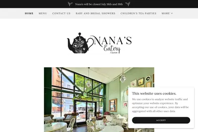 Nana's website homepage
