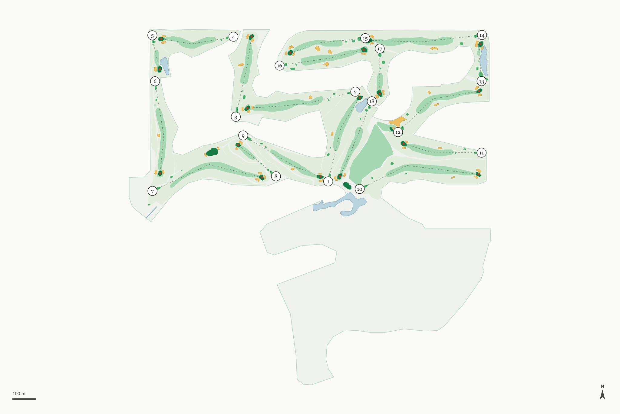 Map of Silver Lakes Country Club