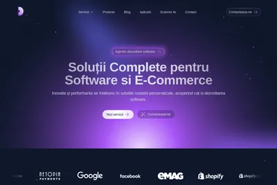 Screenshot of the Devion homepage