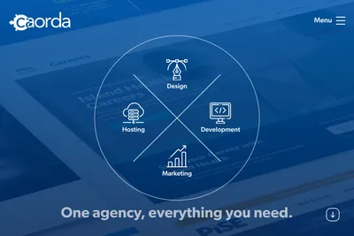 Screenshot of the Caorda Solutions Inc. homepage