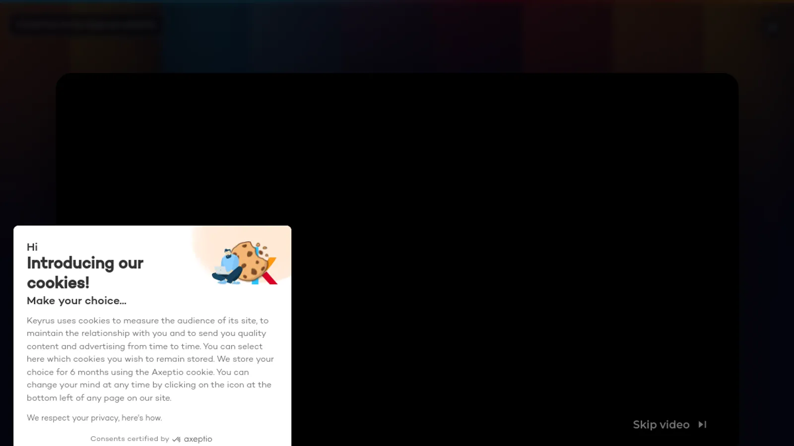 Screenshot of the Keyrus homepage