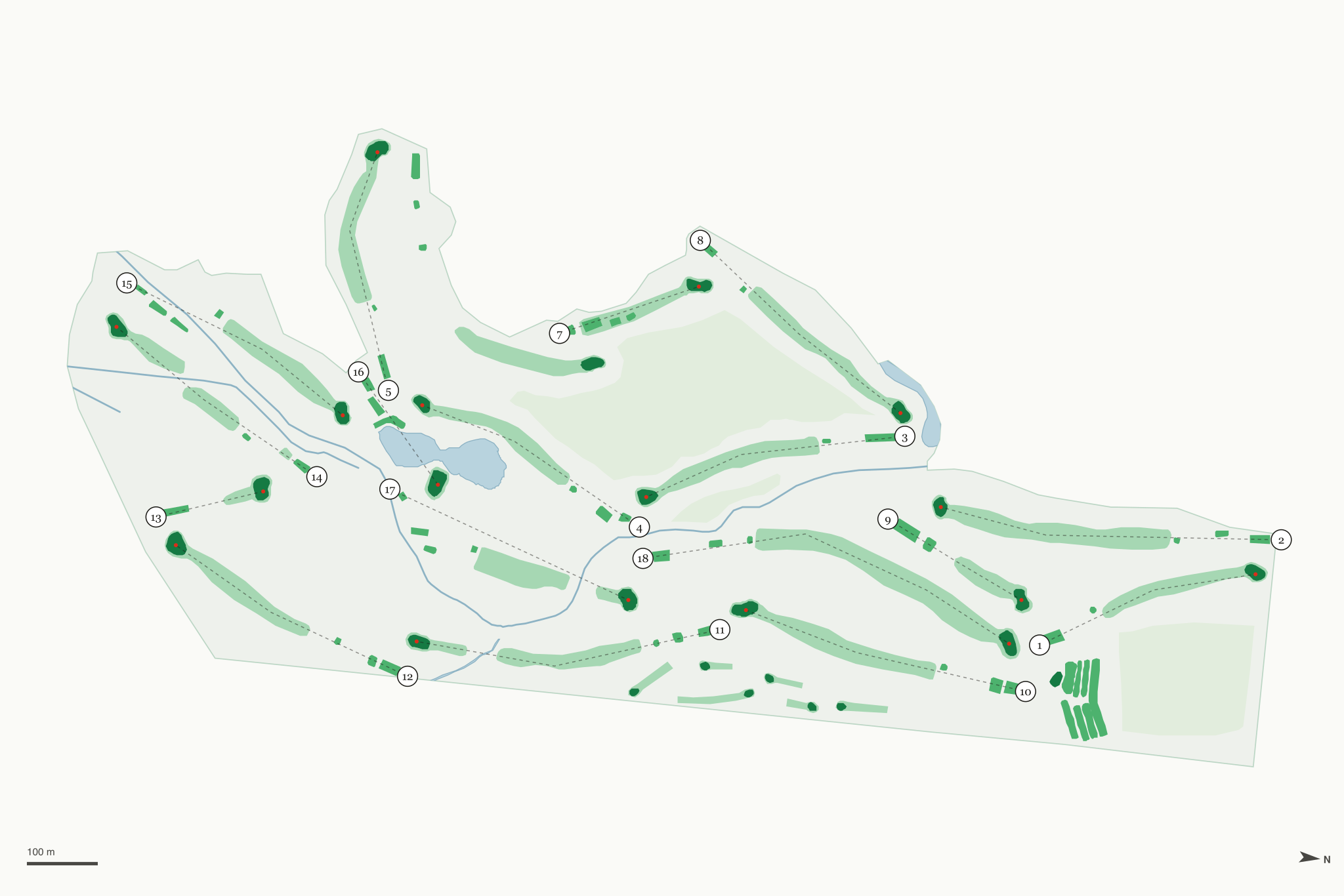 Map of Sand Creek Golf Course