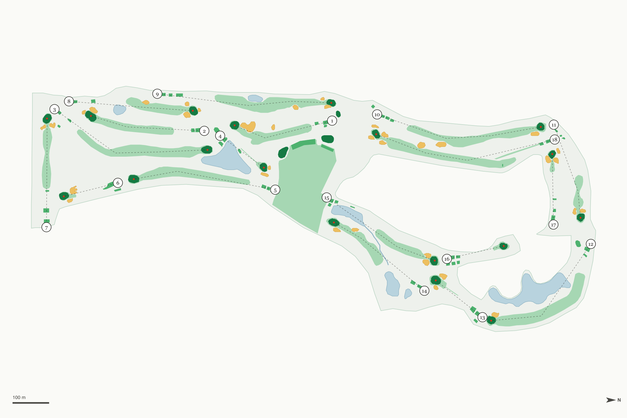 Map of North Shore Golf Course