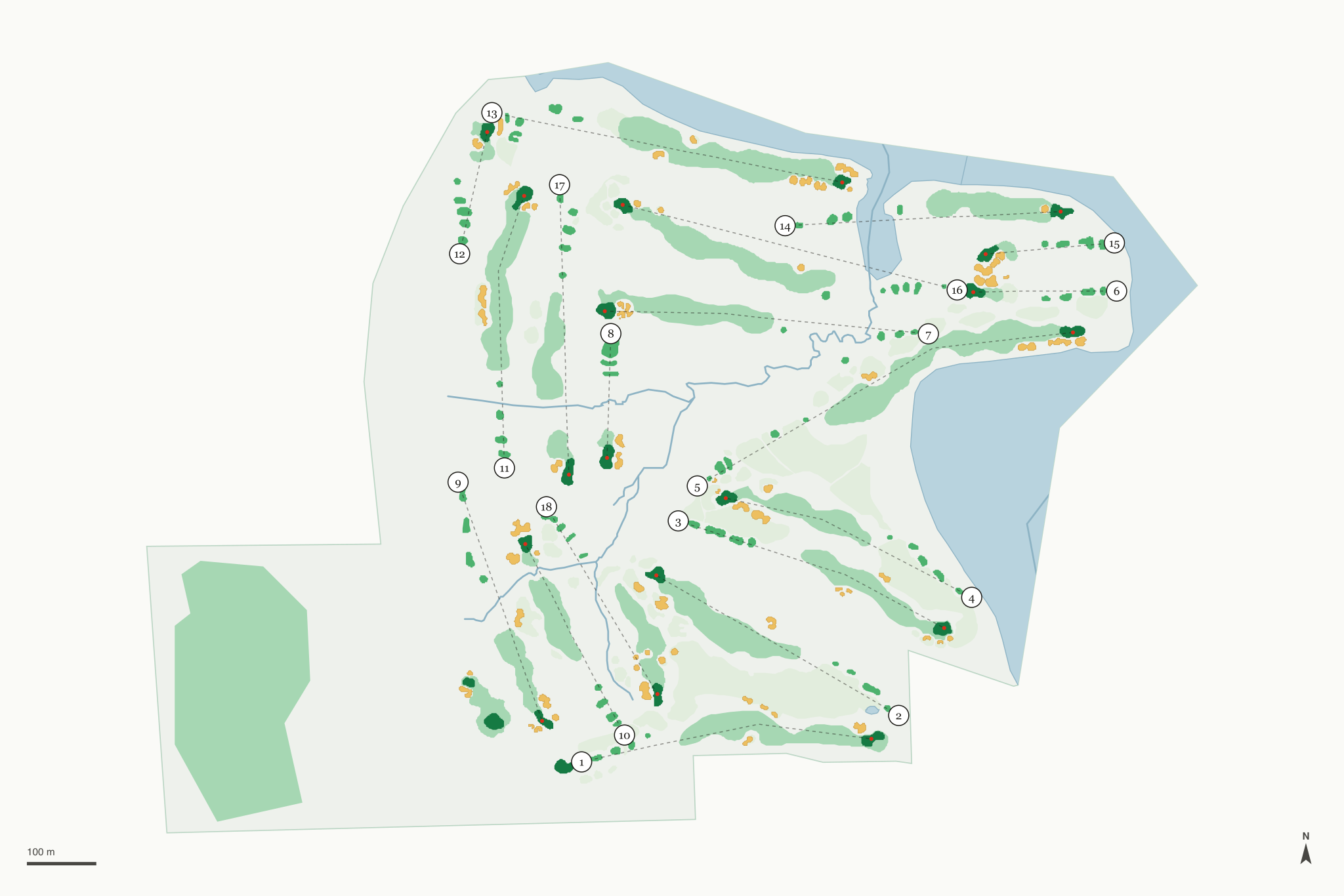 Map of Thornapple Pointe Golf Club
