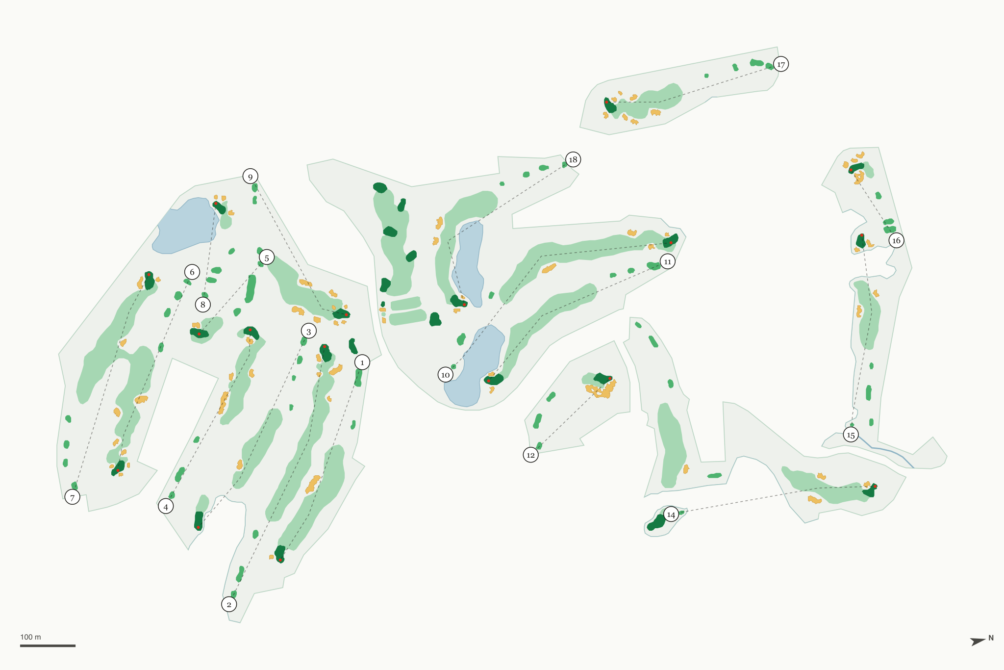 Map of Fyre Lake Golf Club
