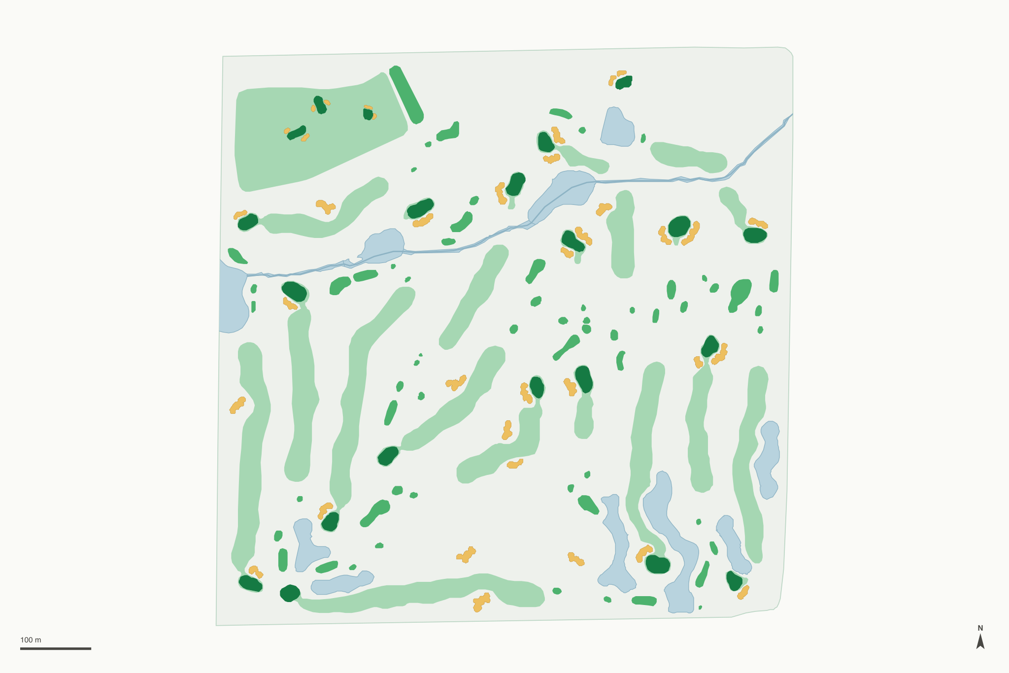 Map of Springbrook Golf Course
