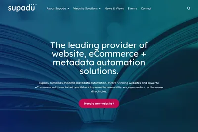 Screenshot of the Supadu homepage