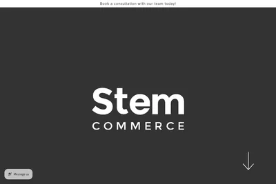 Screenshot of the Stem Commerce homepage
