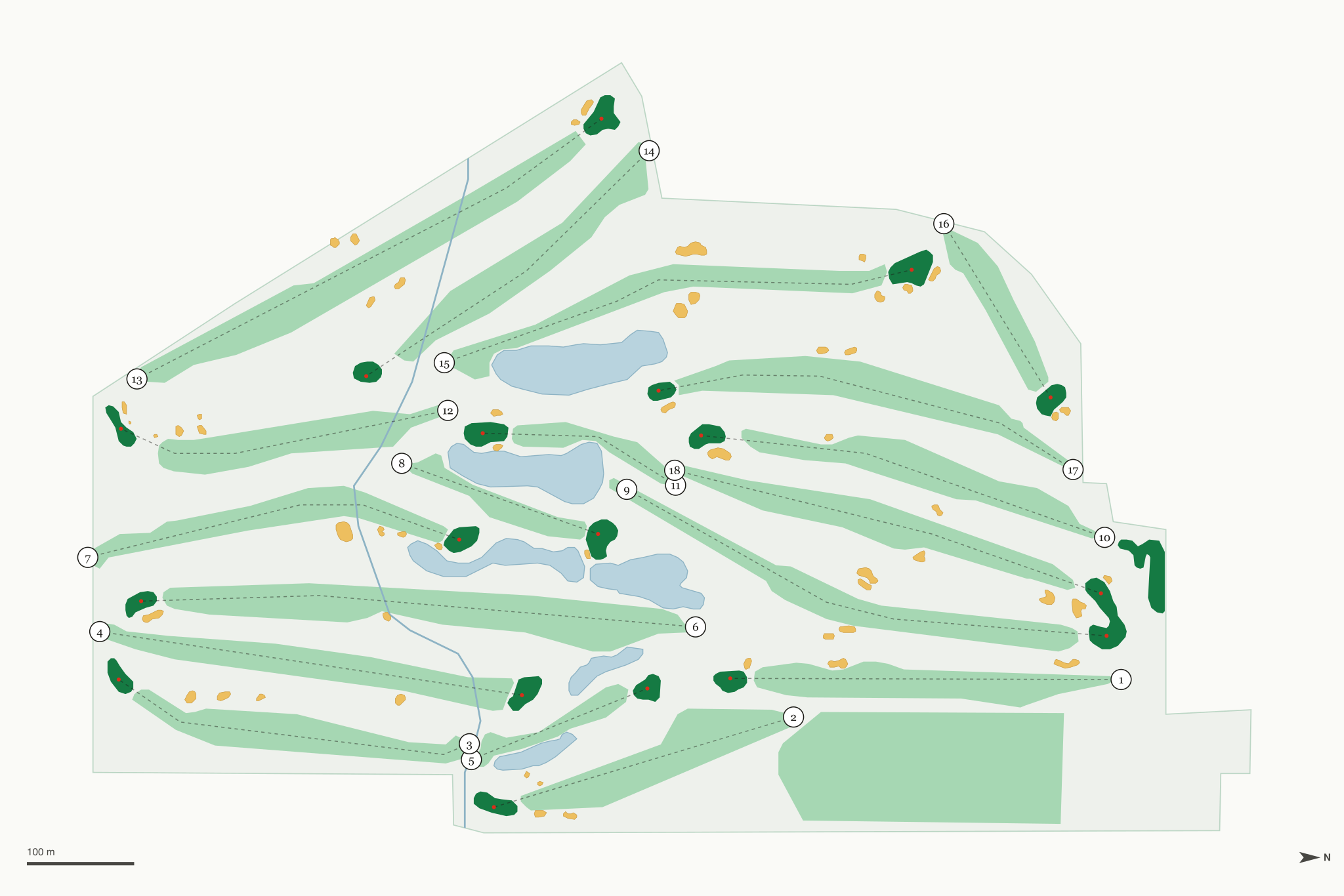 Map of Schneiter's Bluff Golf Course