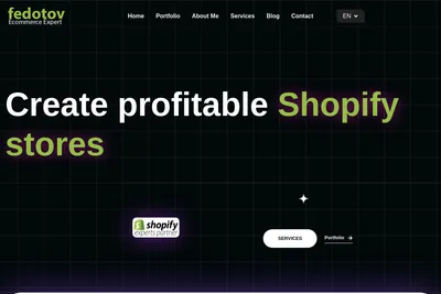 Screenshot of the Yuri Fedotov homepage
