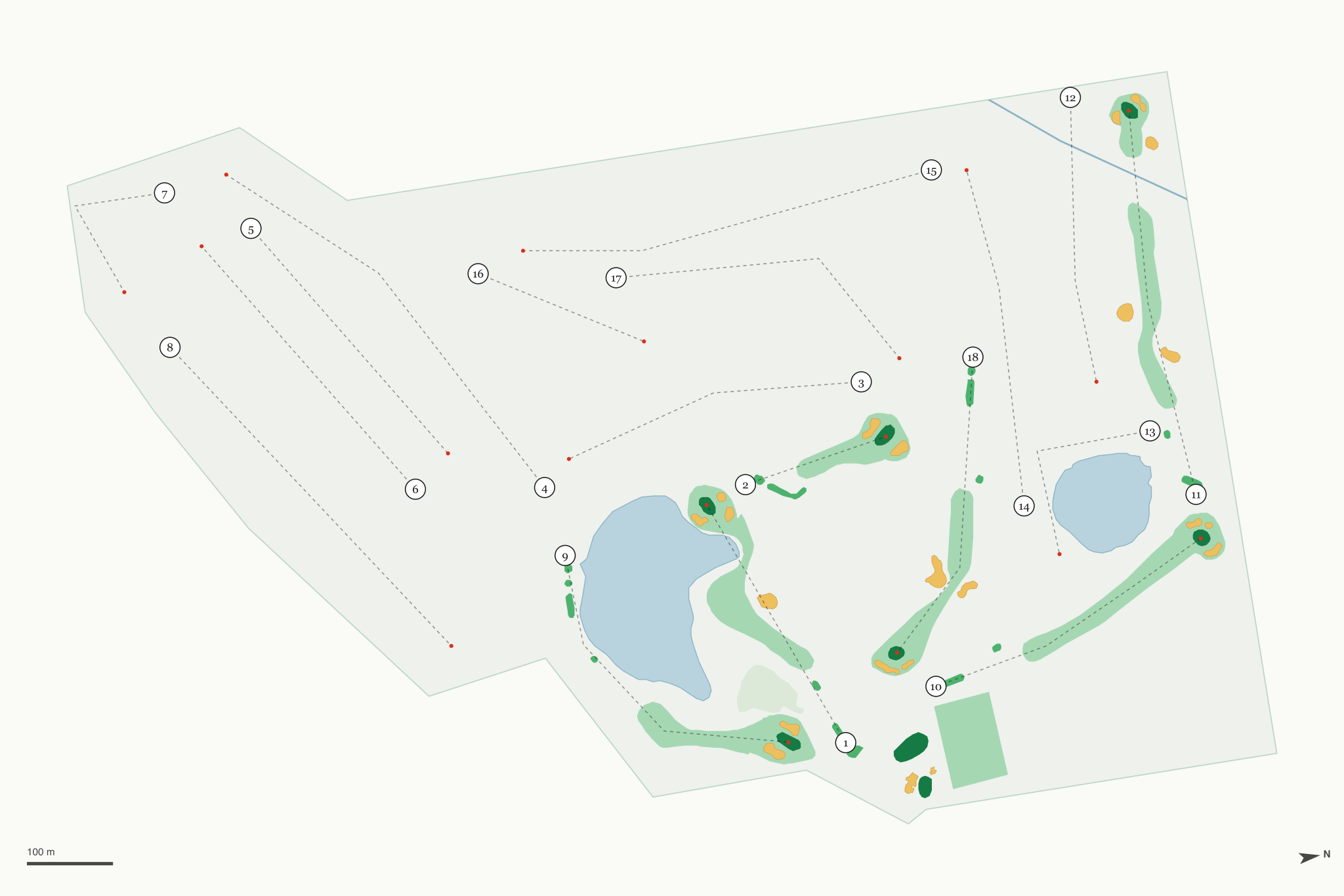 Map of Crooked Tree Golf Course
