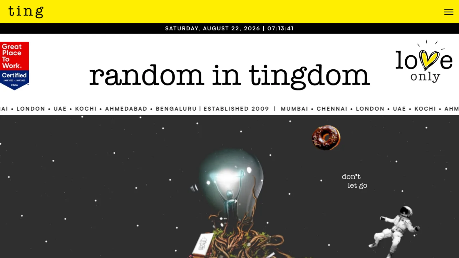 Screenshot of the Ting Works LLP homepage
