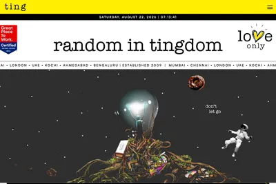 Screenshot of the Ting Works LLP homepage
