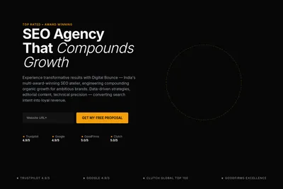 Screenshot of the Digital Bounce homepage