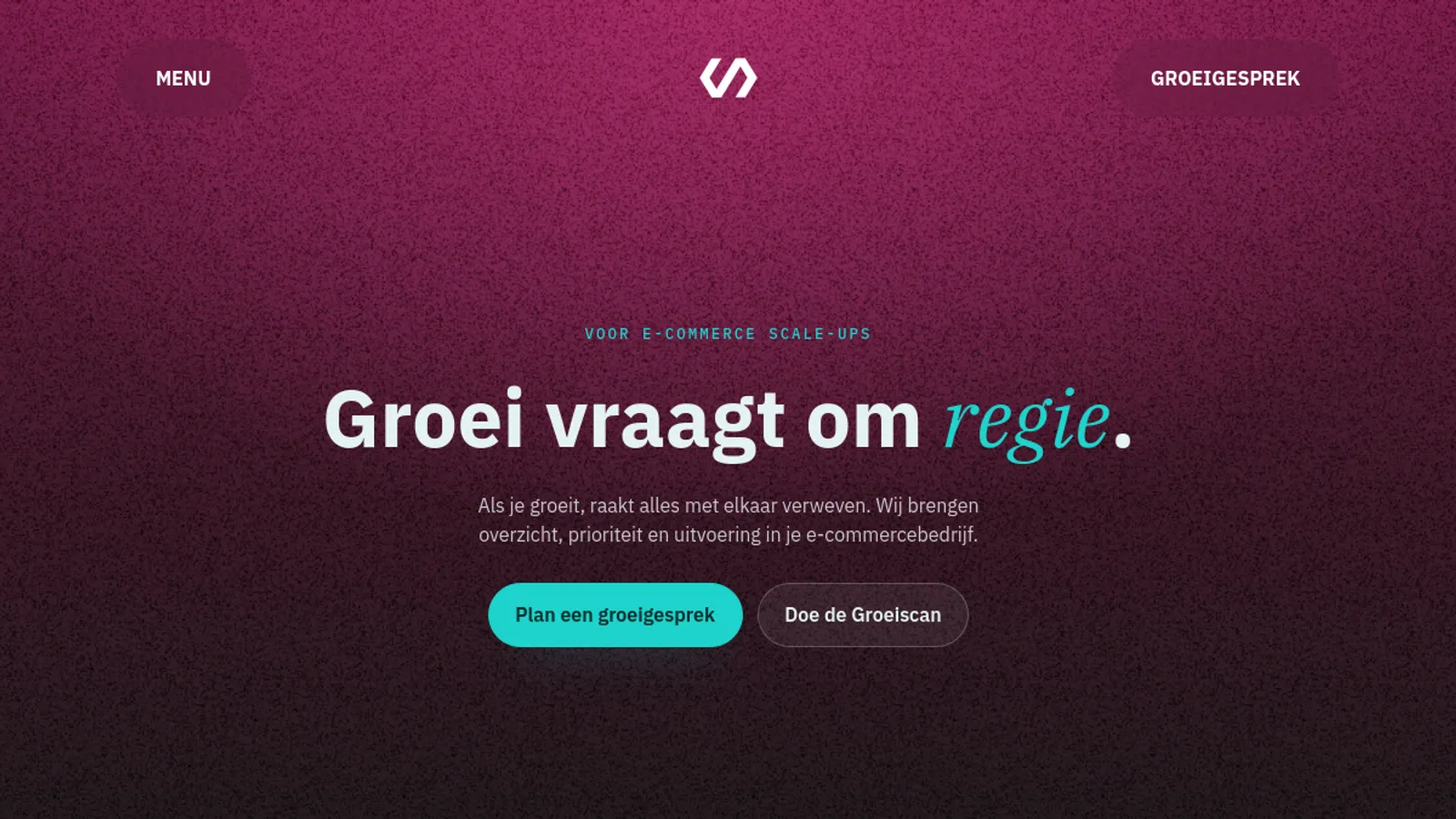 Screenshot of the FRMWRK BV homepage