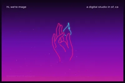 Screenshot of the Mage homepage