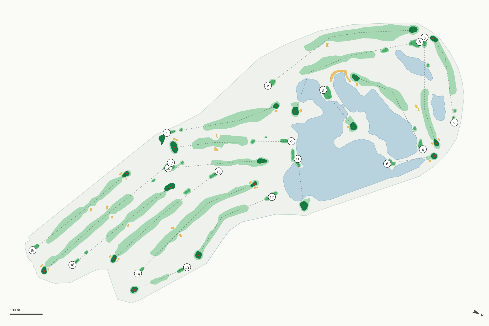 Map of Riverbend Golf Course