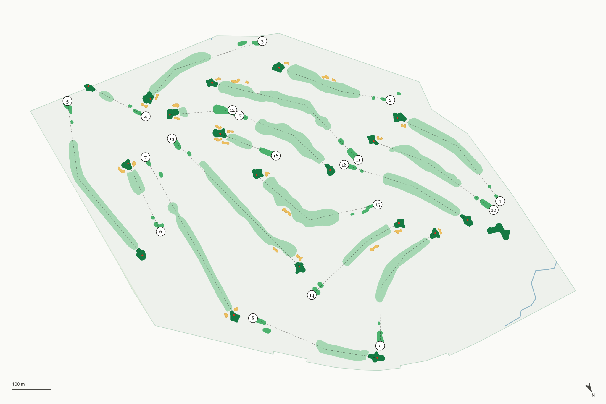 Map of Lake Padden Golf Course