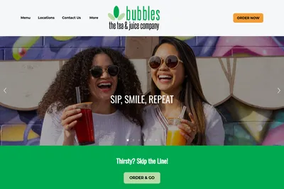 Bubbles the Tea and Juice Co. - Worthington website homepage