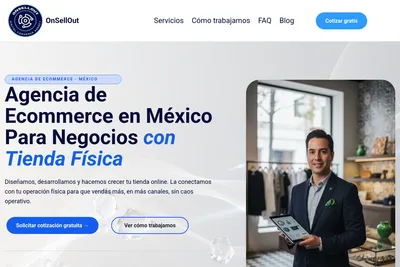 Screenshot of the OnSellOut homepage