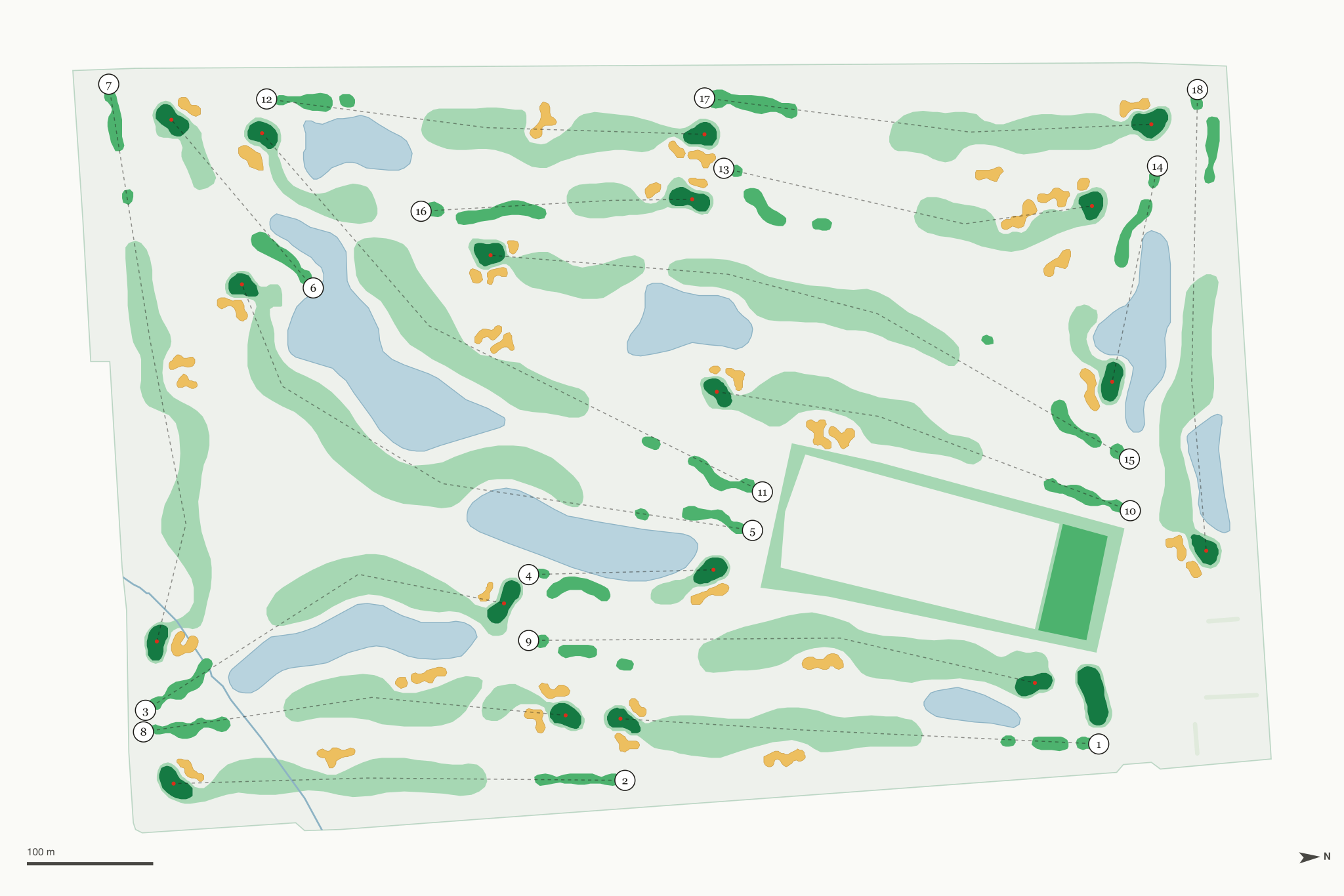 Map of Micke Grove Golf Course