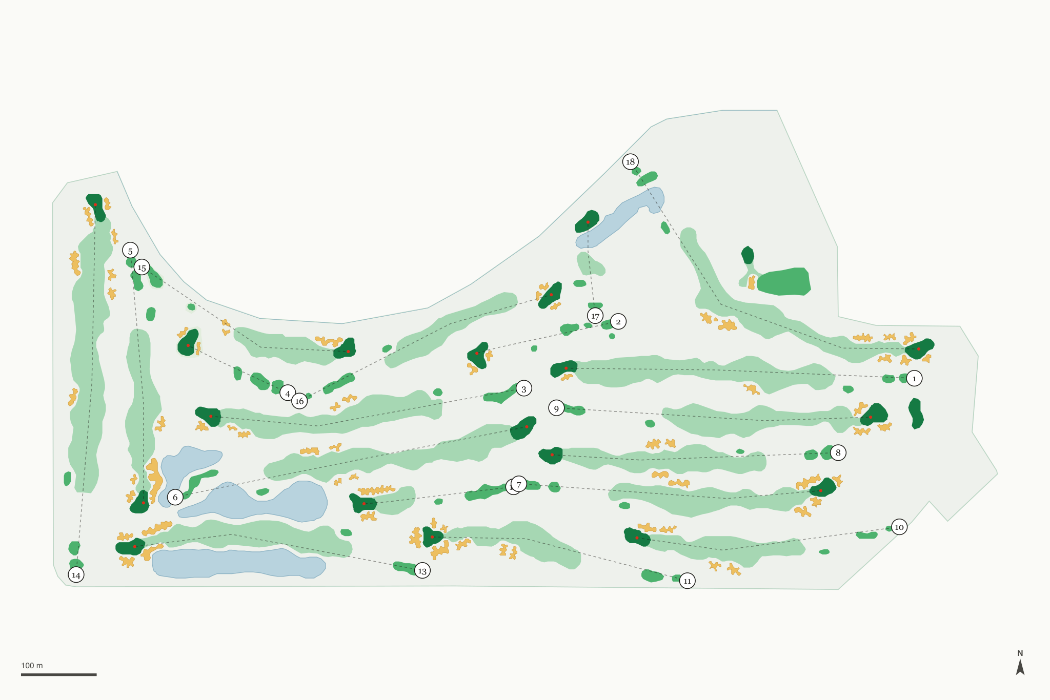 Map of The Fortress Golf Course
