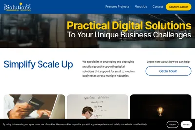Screenshot of the Only Solutions LLC homepage