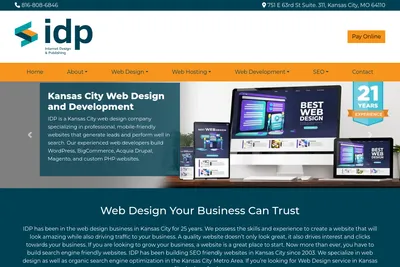 Screenshot of the Internet Design & Publishing, Inc. homepage